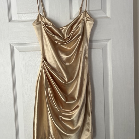 Lucy in Sky Gold Bodycon Dress size small - Picture 2 of 7